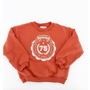 BONPOINT Embroidered Logo Crewneck Pullover Sweatshirt Size 6A